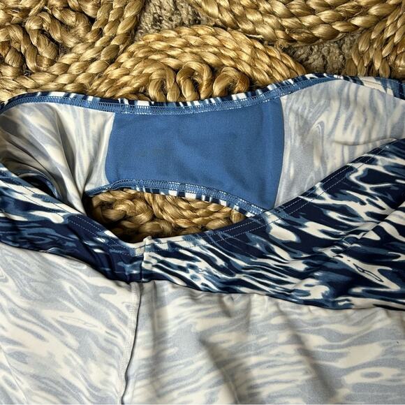 Smart &‎ Sexy Swim Skirt Ruffle Tie Blue Abstract Swimsuit Bottoms XL - Picture 5 of 7
